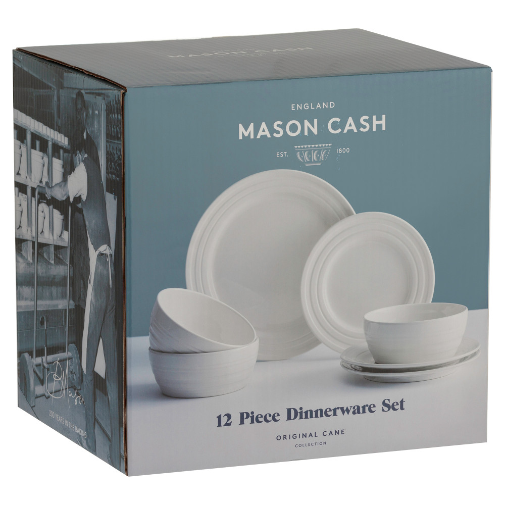 Mason Cash Original Cane Cream Dinner Set of 12