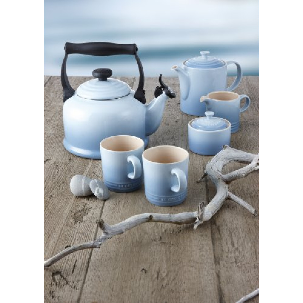 Le Creuset Stoneware Cappuccino Mug 200ml Coastal Blue Kitchenware