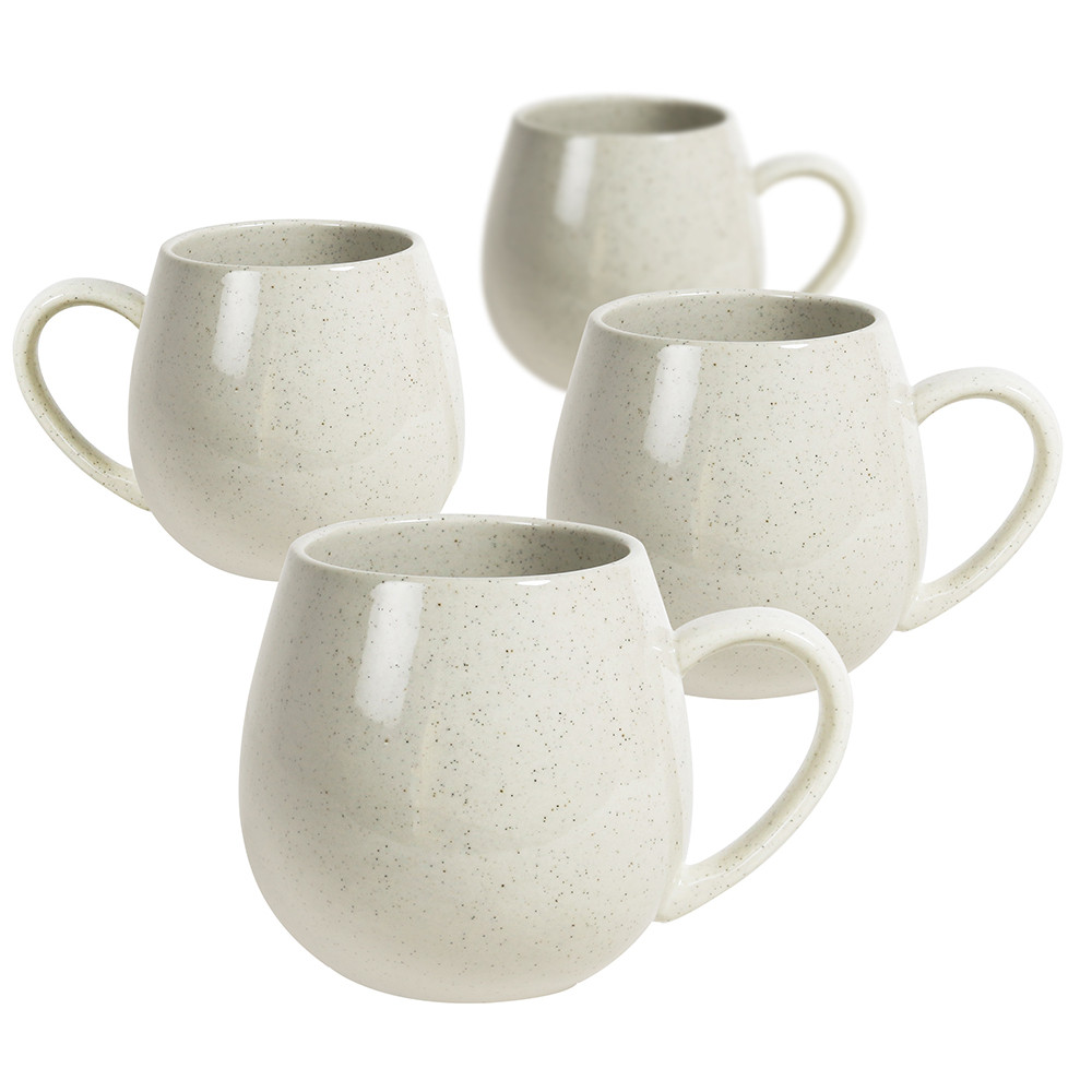 Robert Gordon Hug Me Mug 400ml Set of 4 White Speckled Kitchenware