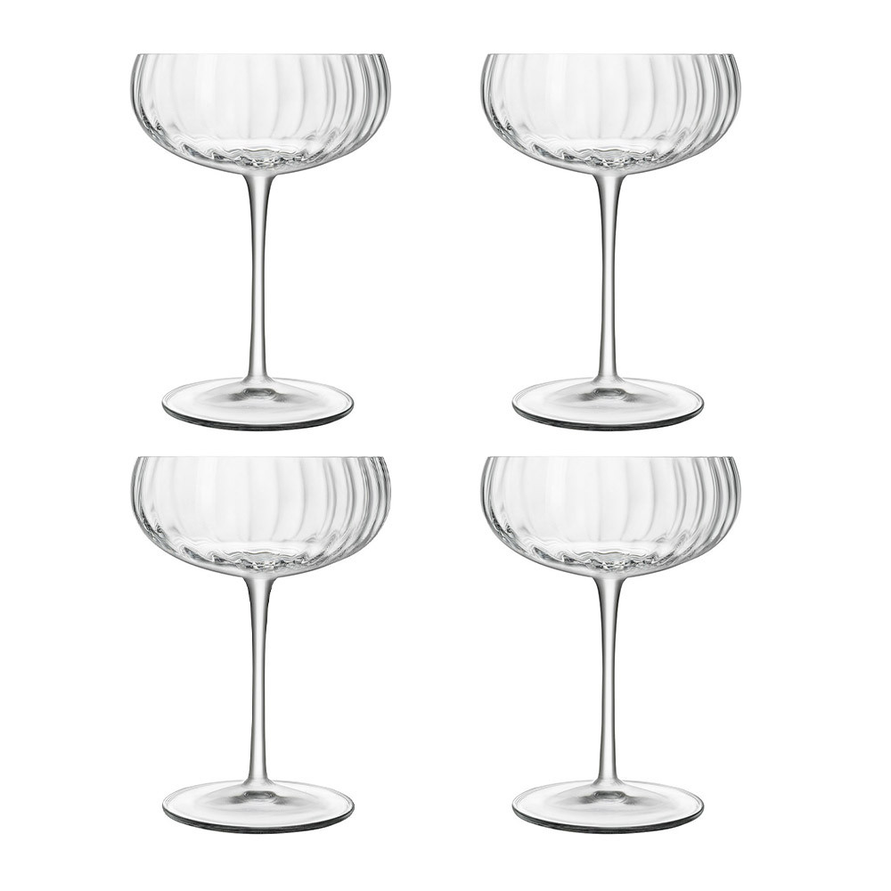 Luigi Bormioli Optica Champagne Coupe 300ml Set of 4 Kitchenware
