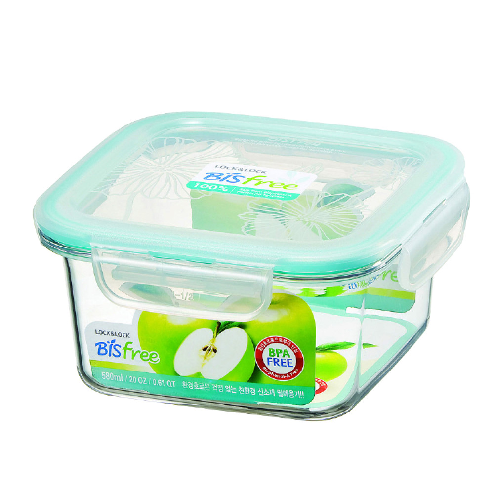 Lock & Lock Bisfree Square Container 580ml Kitchenware Australia