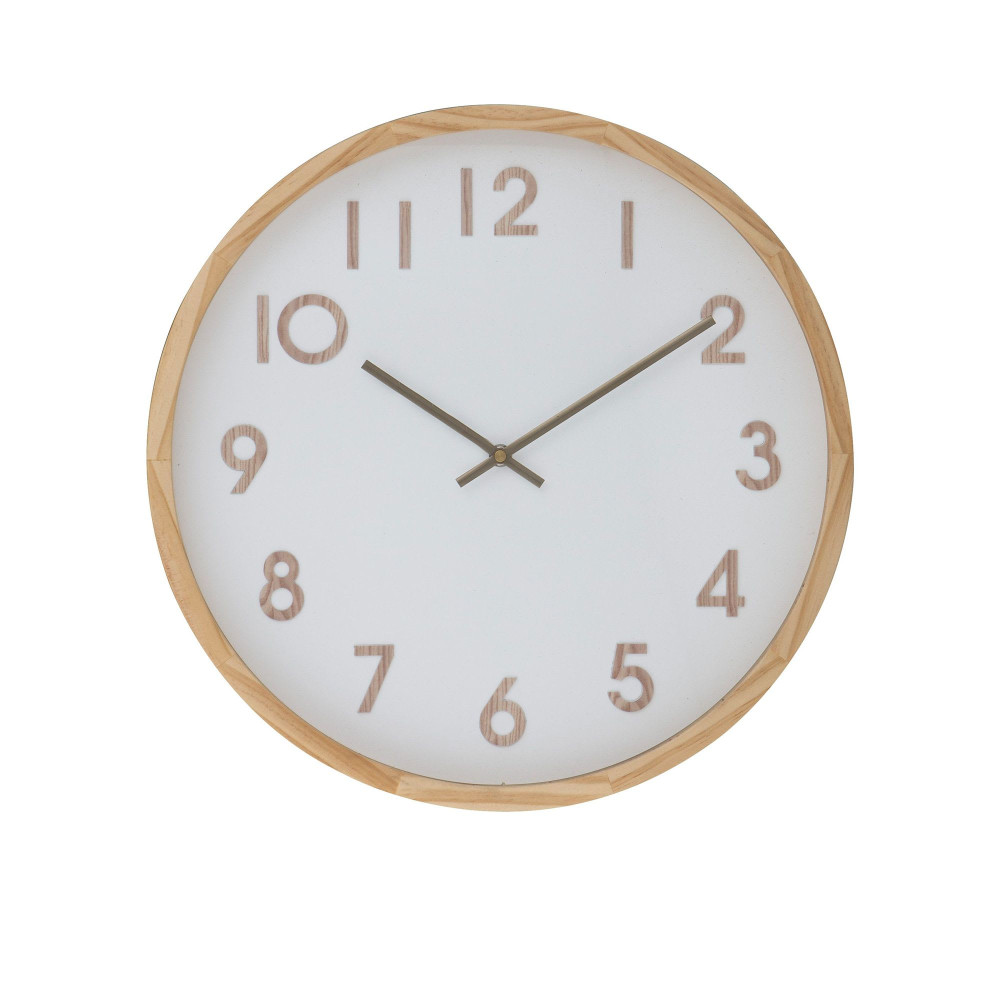 Amalfi Leonard Wall Clock 41.5cm Natural Kitchenware Australia