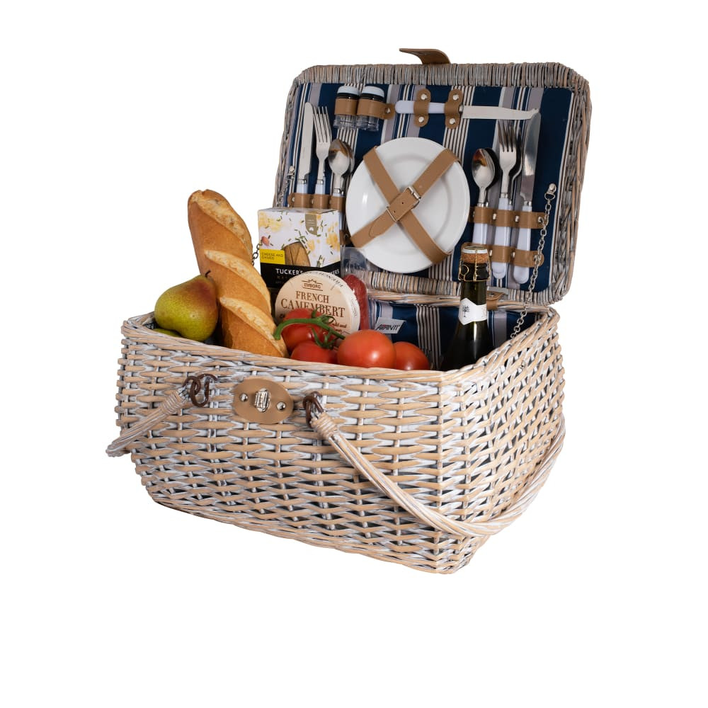 Avanti Picnic Basket 4 Person Hampton Stripe Kitchenware Australia