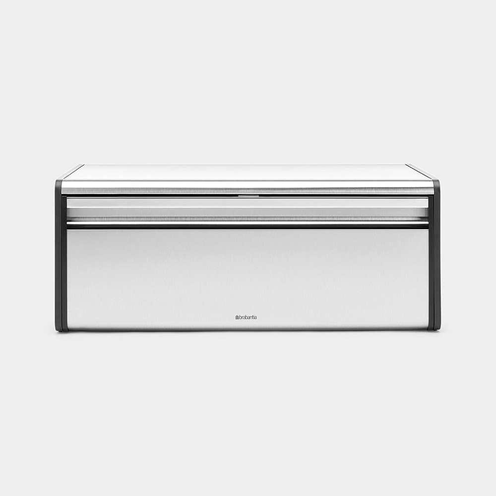 Brabantia Fall Front Bread Bin Matt Steel Fingerprint Proof