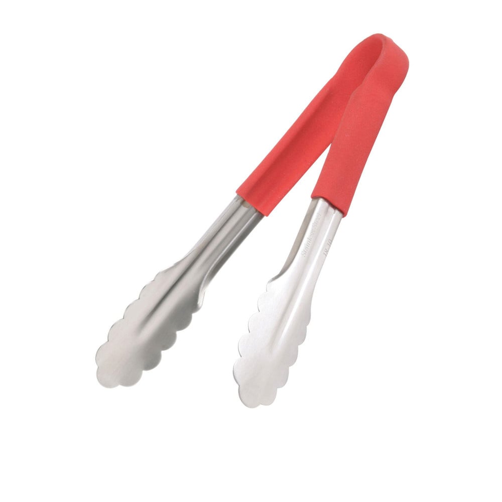 Chef Inox Stainless Steel Utility Tongs Red 23cm