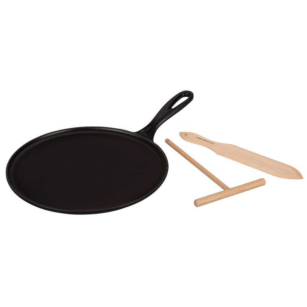 Le Creuset Signature Cast Iron Crepe Pan 27cm Satin Black