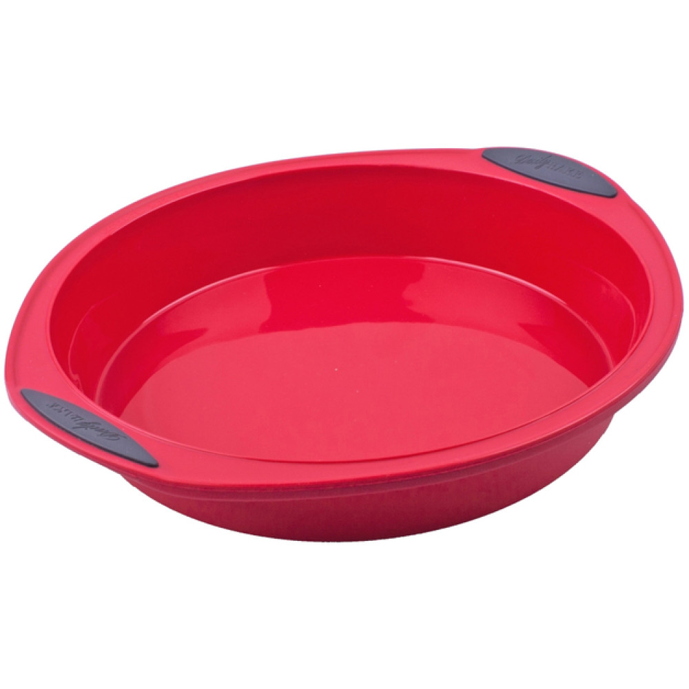 Silicone Cake Pan,DanziX Round Baking Mold 6 Inch and 8 Inch Non-Stick Reusable Bakeware Pan-Red and Blue