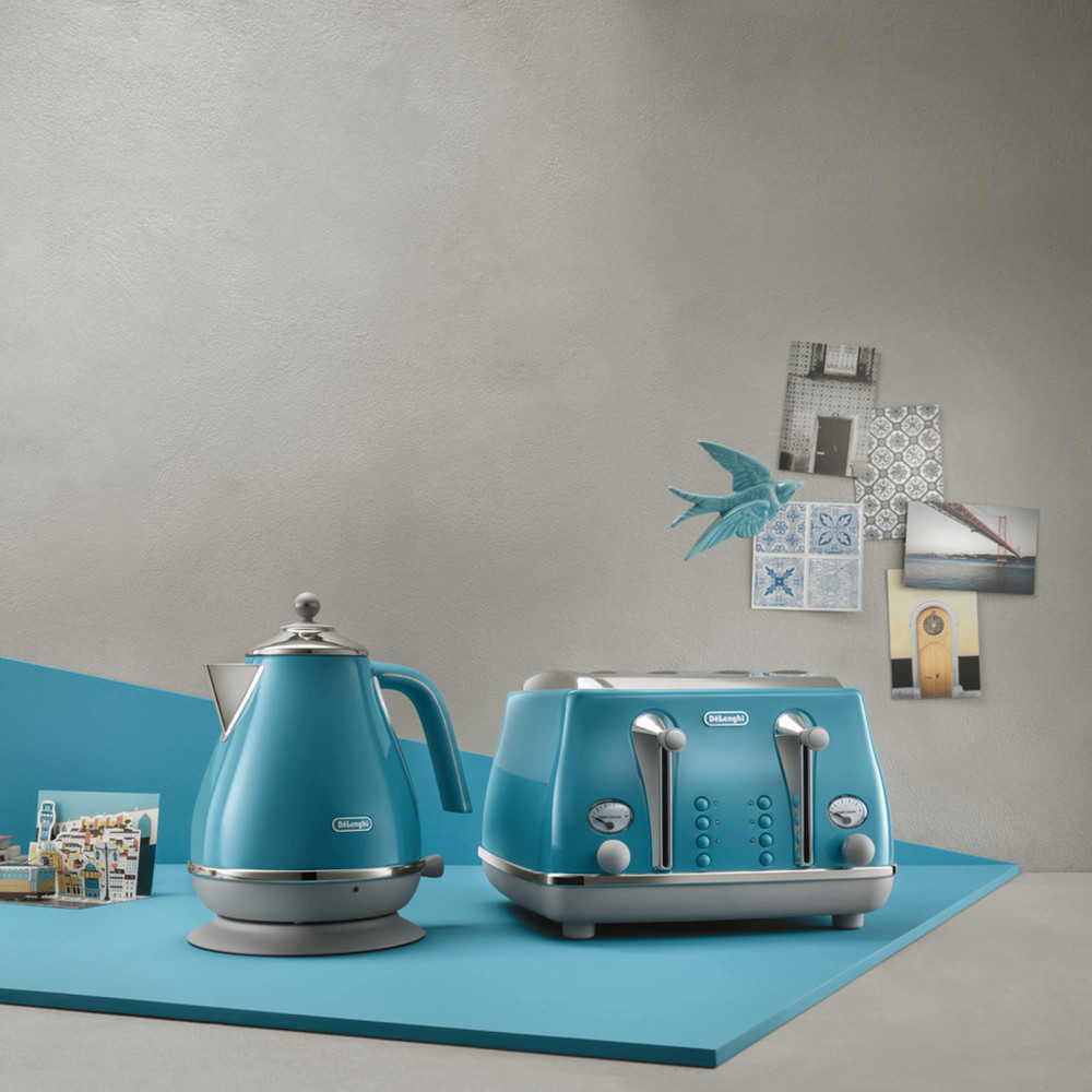 DeLonghi Icona Capitals KBOC2001AZ Kettle 1.7L Azure Kitchenware Australia