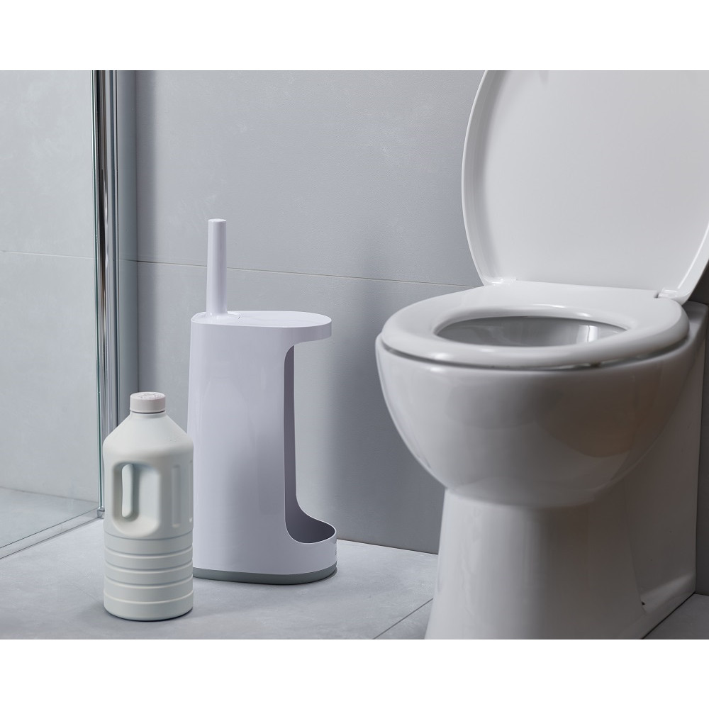 Joseph Joseph Flex Store Toilet Brush with Extra Large Caddy Grey and