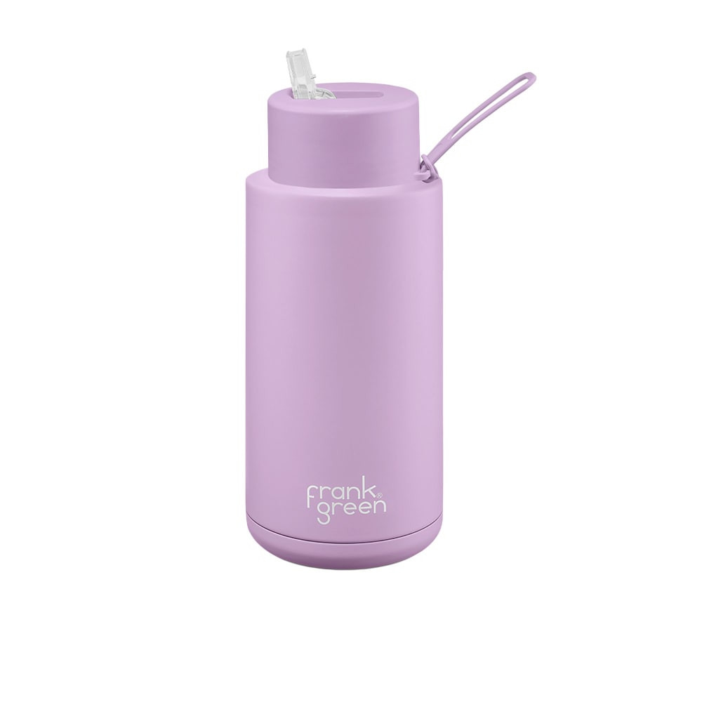 Frank Green Ultimate Ceramic Reusable Bottle with Straw 1L (34oz) Lilac Haze