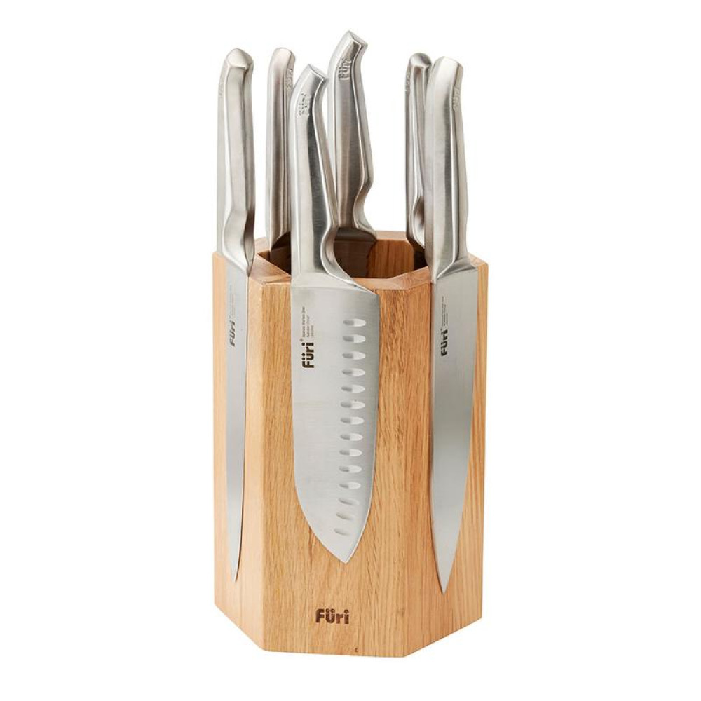 Furi Pro Hexagonal Knife Block 7 Piece Set