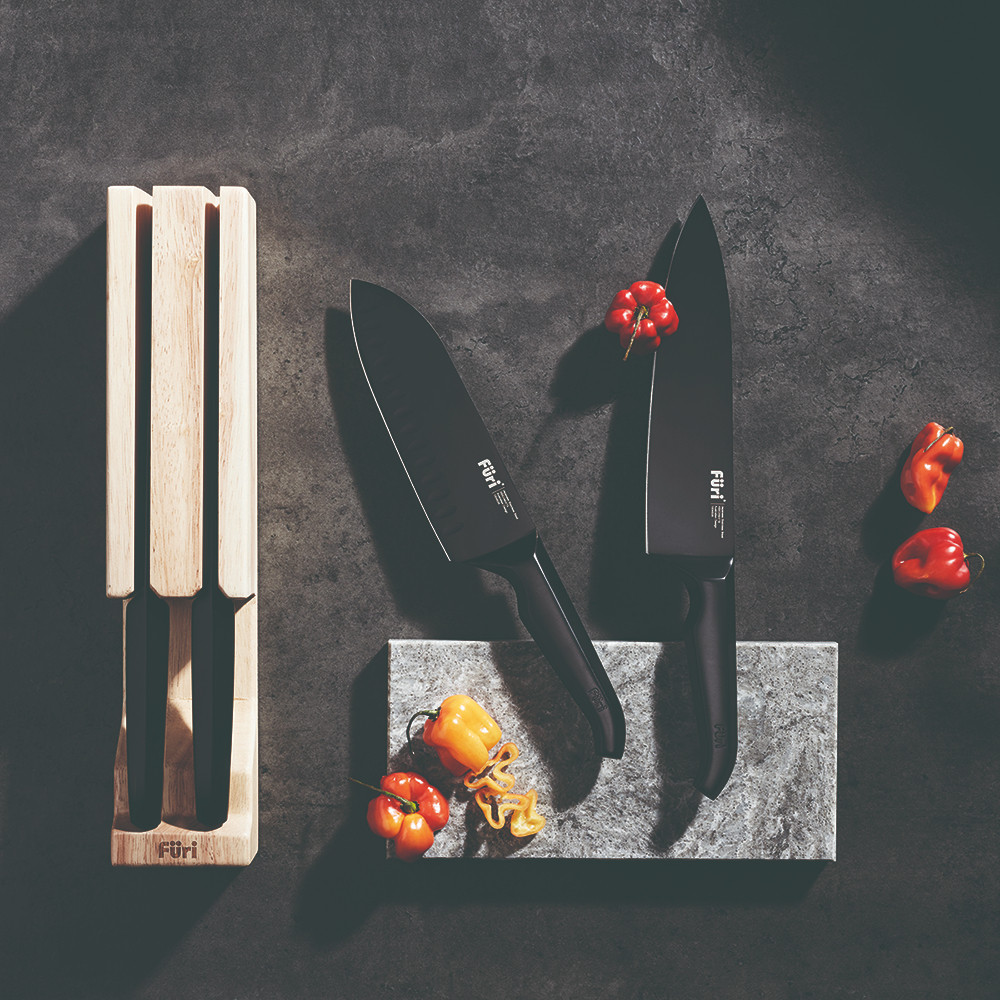 Furi Pro Knives Set of 3 Jet Black Kitchenware Australia