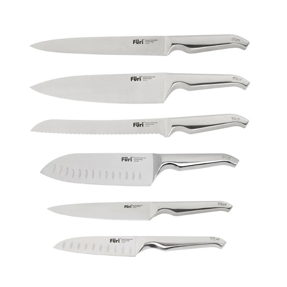 Furi Pro Hexagonal Knife Block 7 Piece Set Kitchenware Australia