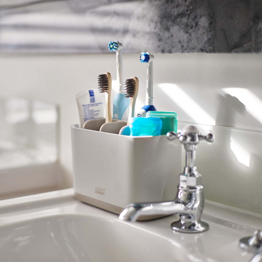 Joseph Joseph EasyStore Large Toothbrush Caddy Ecru Kitchenware Australia