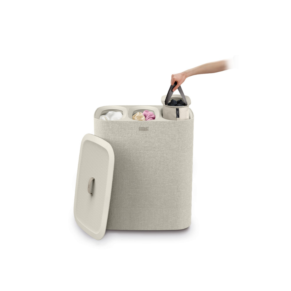 Joseph Joseph Tota Trio 90L Laundry Separation Basket Ecru