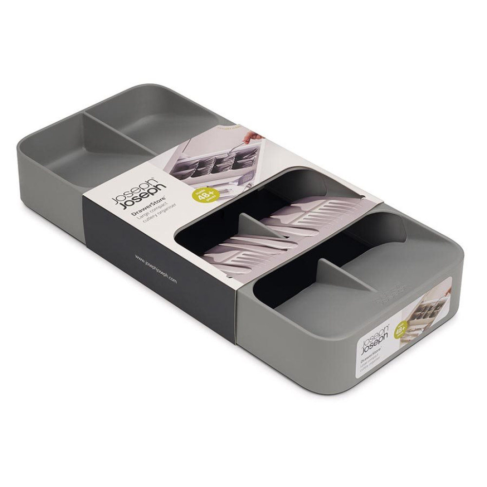 Joseph Joseph DrawerStore Large Compact Cutlery Organiser Grey