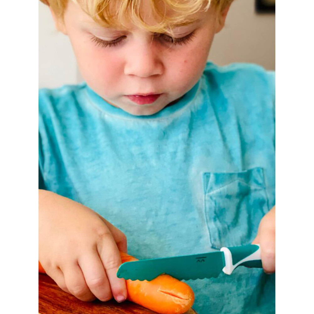 Kiddikutter Child Safe Knife Green Kitchenware Australia