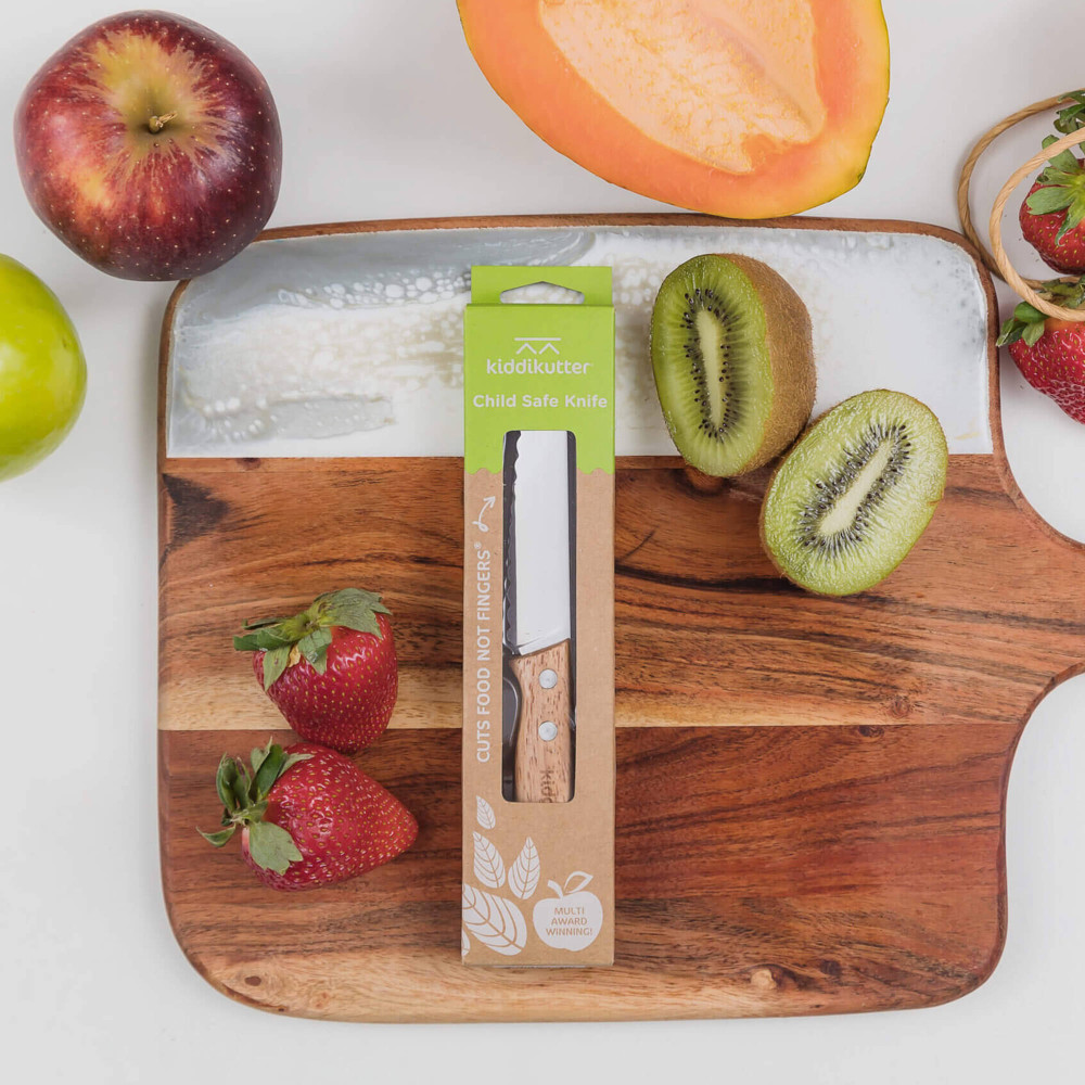 Kiddikutter Child Safe Knife with Wood Handle Kitchenware Australia