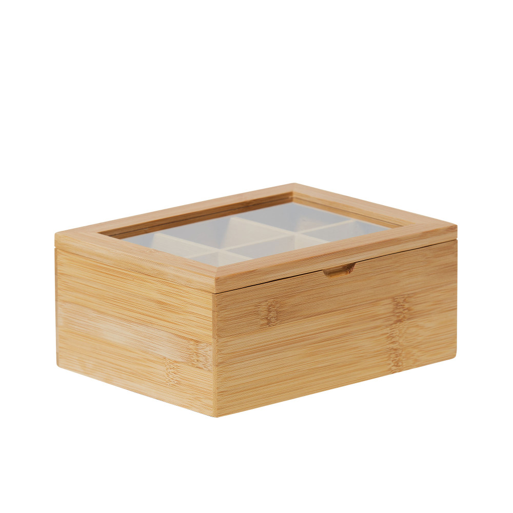 Kitchen Pro Eco Tea Box 6 Compartment Natural Kitchenware Australia