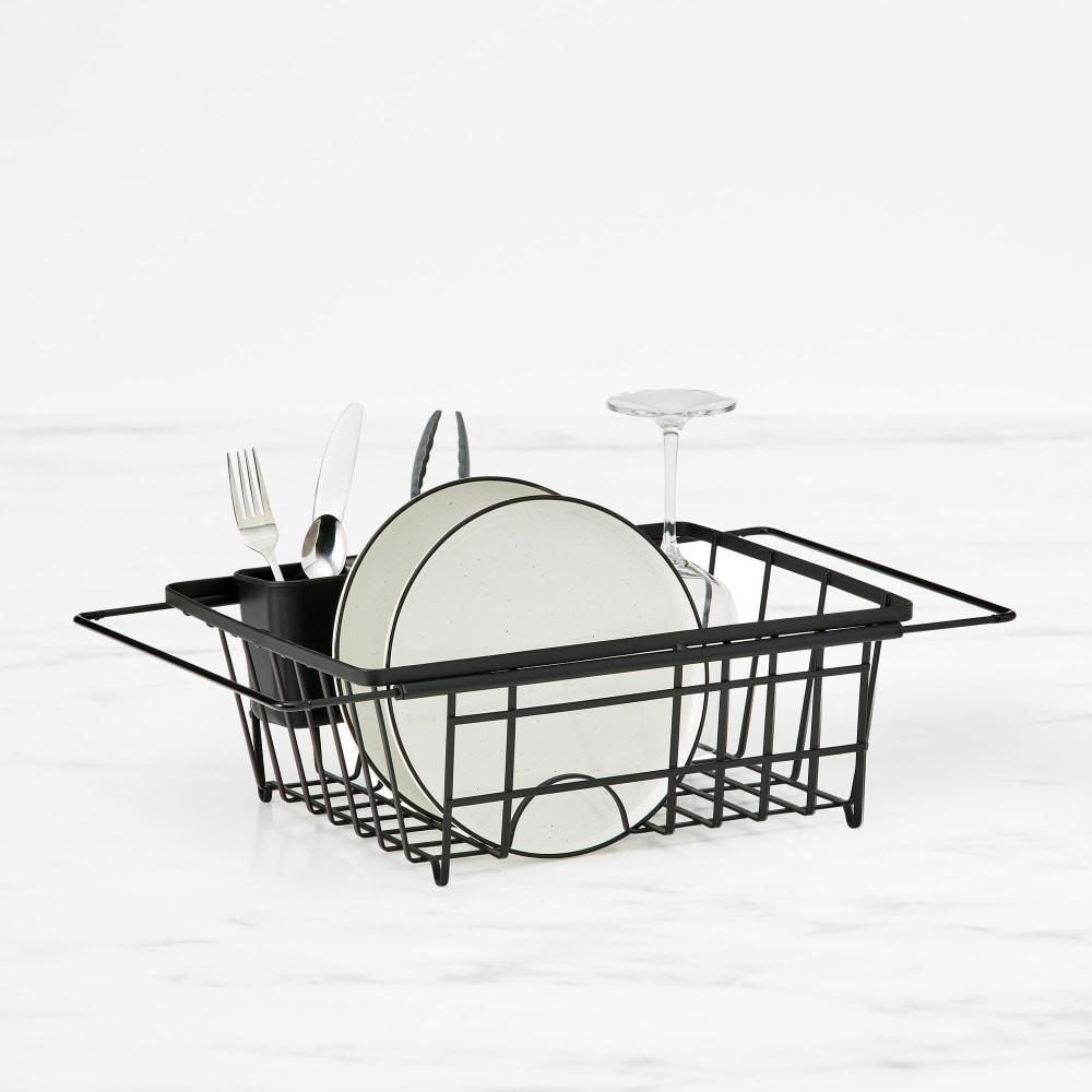 Kitchen Pro Tidy Expandable In Sink Dish Rack Black Everten Kitchenware Australia
