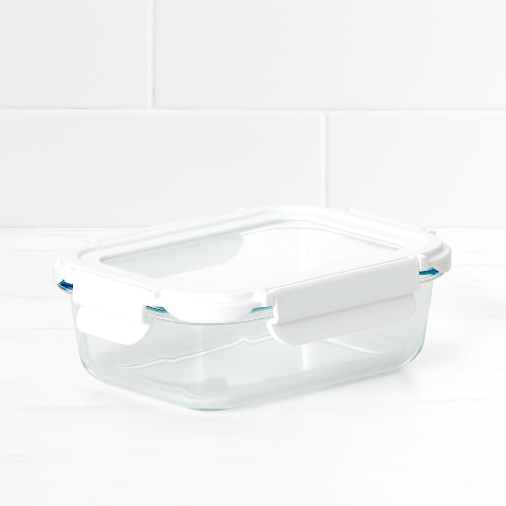 Kitchen Pro VersaLock Rectangular Glass Container 640ml White