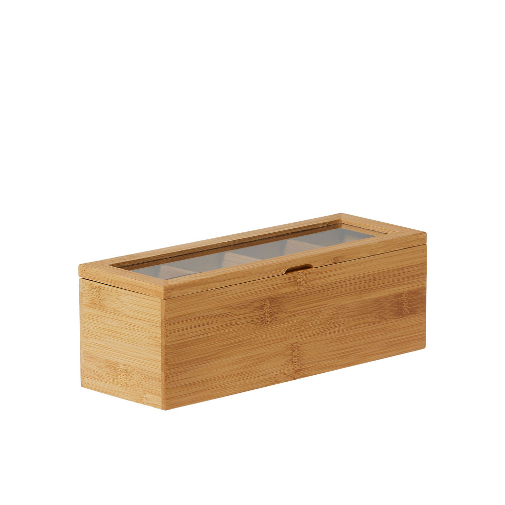 Kitchen Pro Eco Tea Box 4 Compartment Natural | Kitchenware Australia