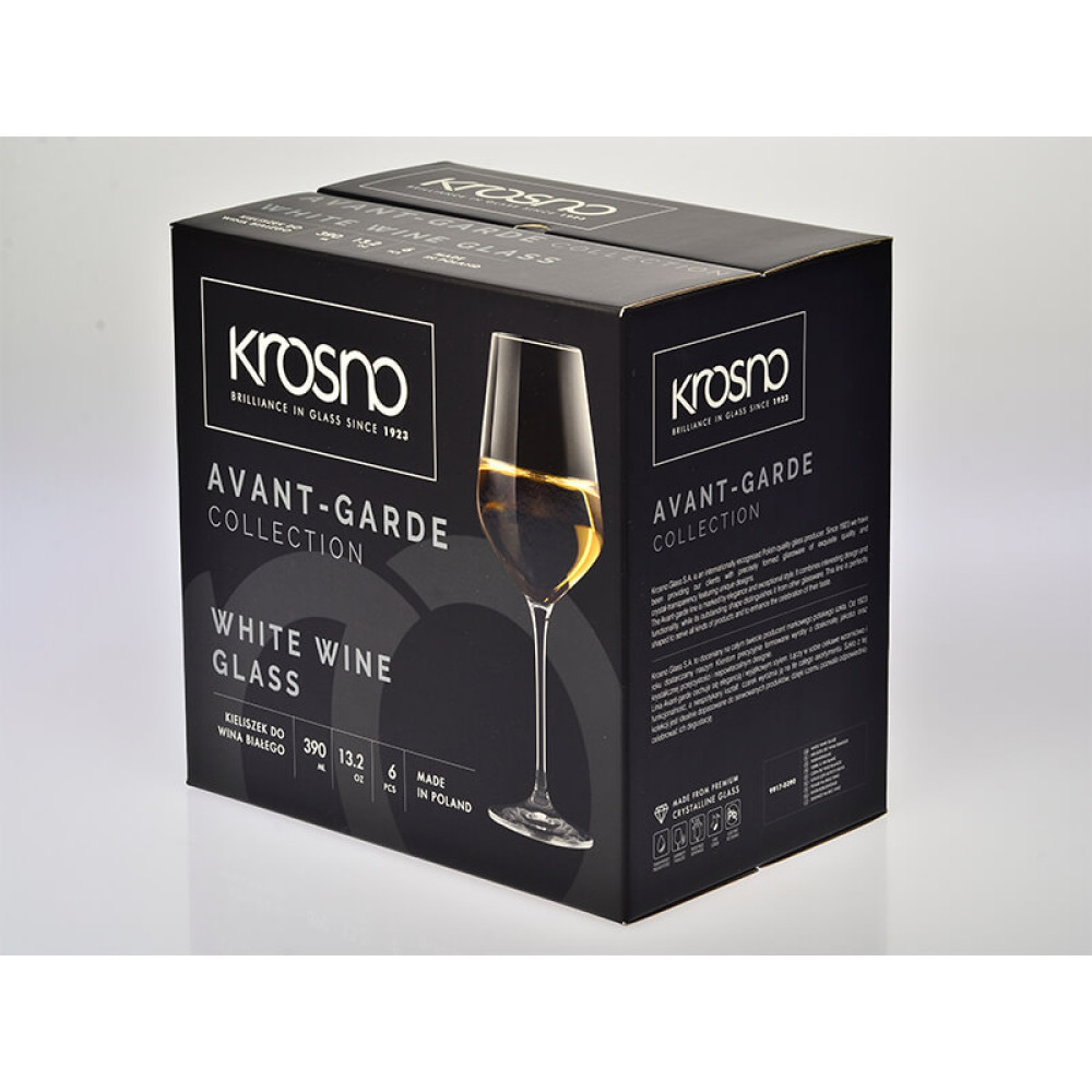 Krosno Avant Garde White Wine Glass 390ml Set of 6