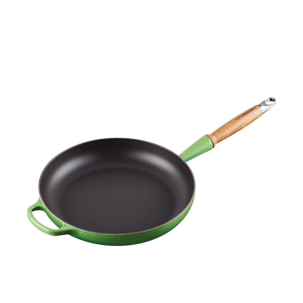 Le Creuset Signature Cast Iron Frypan 28cm Bamboo Green Kitchenware