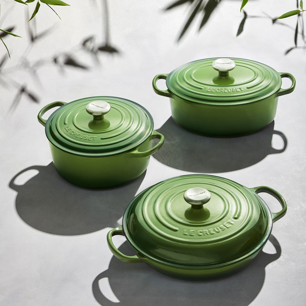 Le Creuset Signature Cast Iron Round Casserole 28cm Bamboo Green