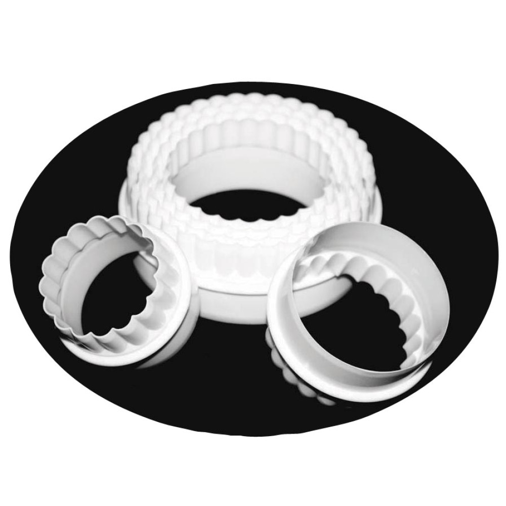 LOYAL Plain & Scallop Plastic Cutters Set of 6