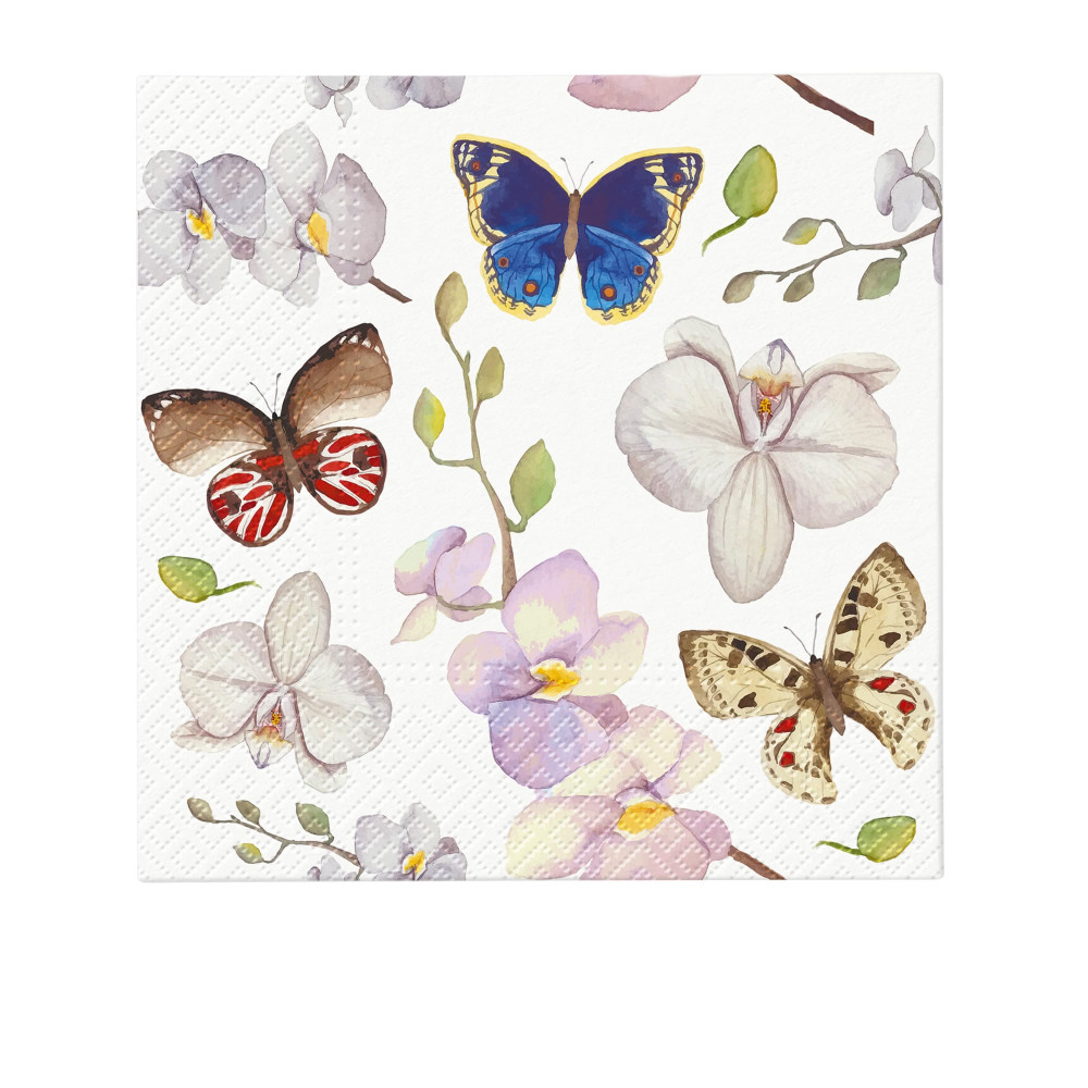 PAW Everyday 3ply Paper Napkin 20pk Orchidea Butterfly