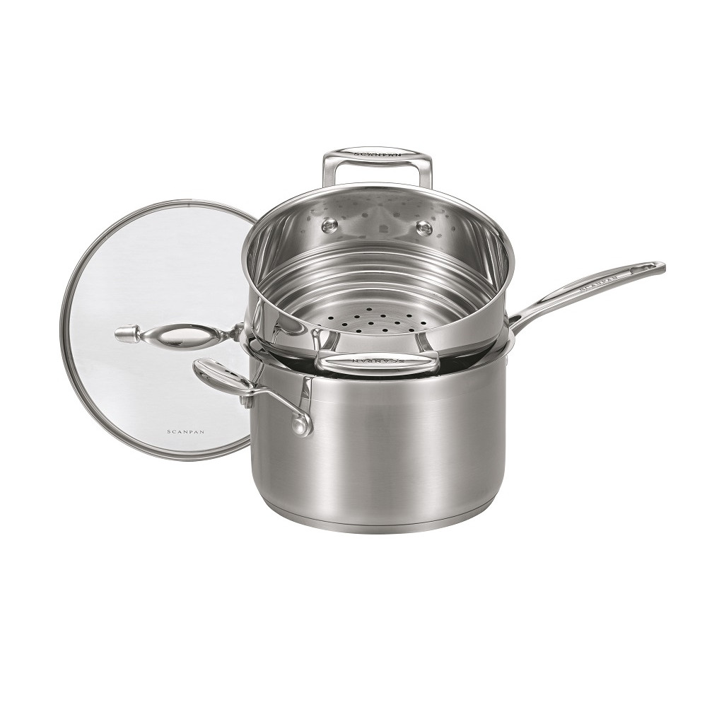 Scanpan Impact Saucepan with Multi Steamer 20cm Set of 2 For 98.95