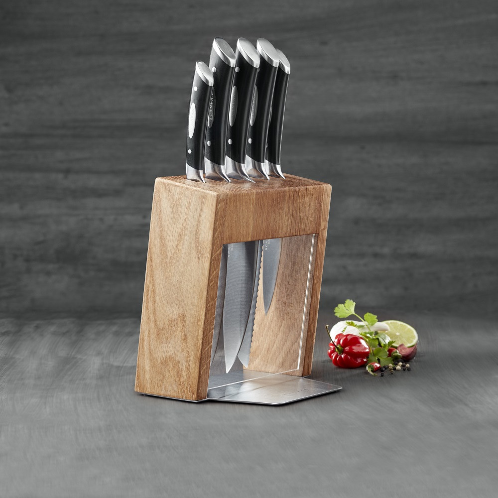 Scanpan Kalo Knife Block Set of 6 Oak