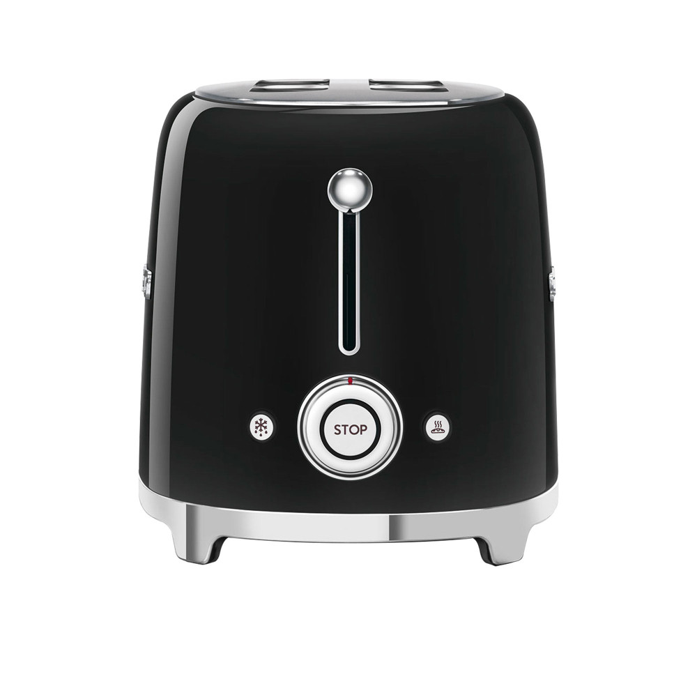Smeg 50's Retro Style TSF01 2 Slice Toaster Black Kitchenware Australia