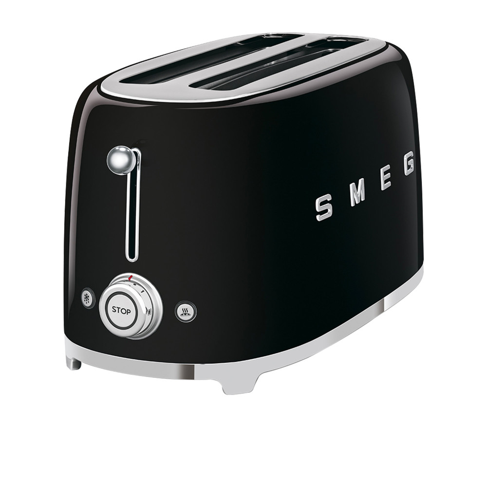 Smeg 50's Retro Style 4 Slice Toaster Black Kitchenware Australia