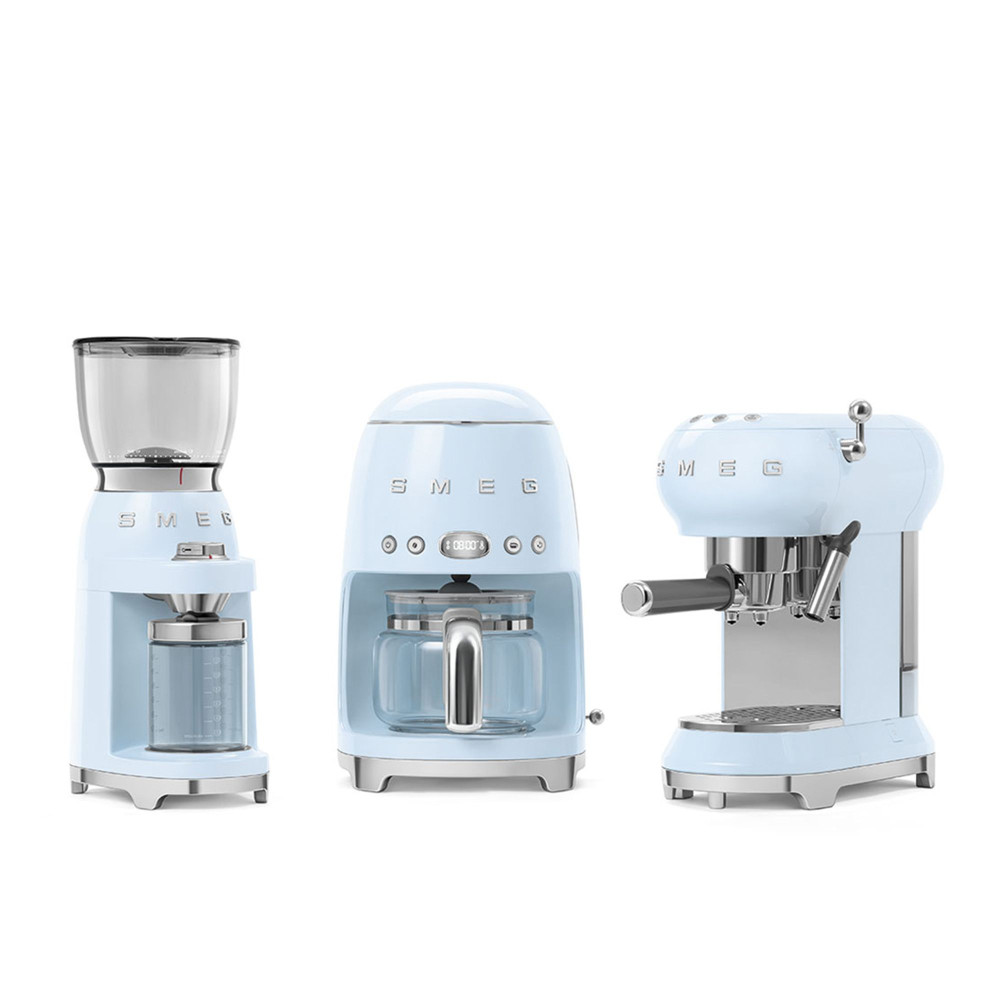 Smeg 50's Retro Style Espresso Coffee Machine Pastel Blue Kitchenware