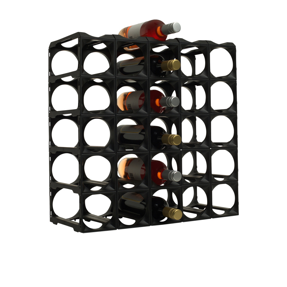 Stakrax Modular Wine Storage Kit 30 Bottle Black Kitchenware Australia