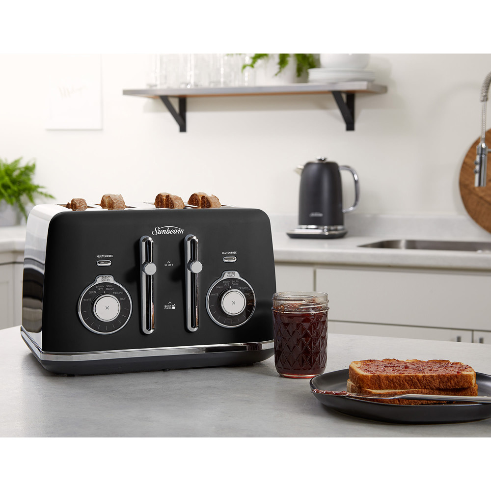 Sunbeam Alinea Select TA2840K 4 Slice Toaster Dark Canyon Black