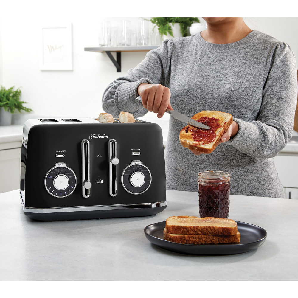 Sunbeam Alinea Select TA2840K 4 Slice Toaster Dark Canyon Black Kitchenware Australia
