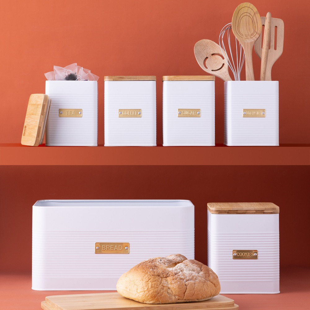 Typhoon Otto Square Bread Bin 9.5L White Kitchenware Australia