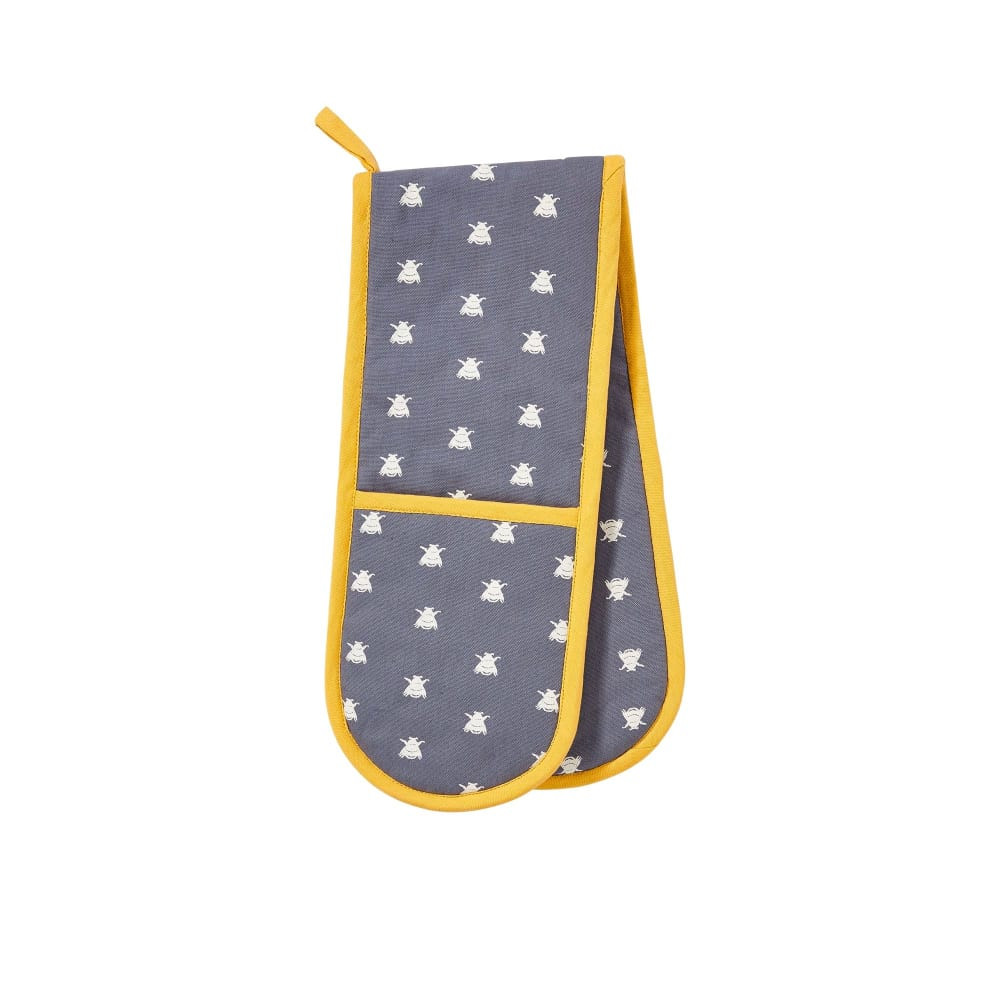 Ulster Weavers Bees Double Oven Glove Blue