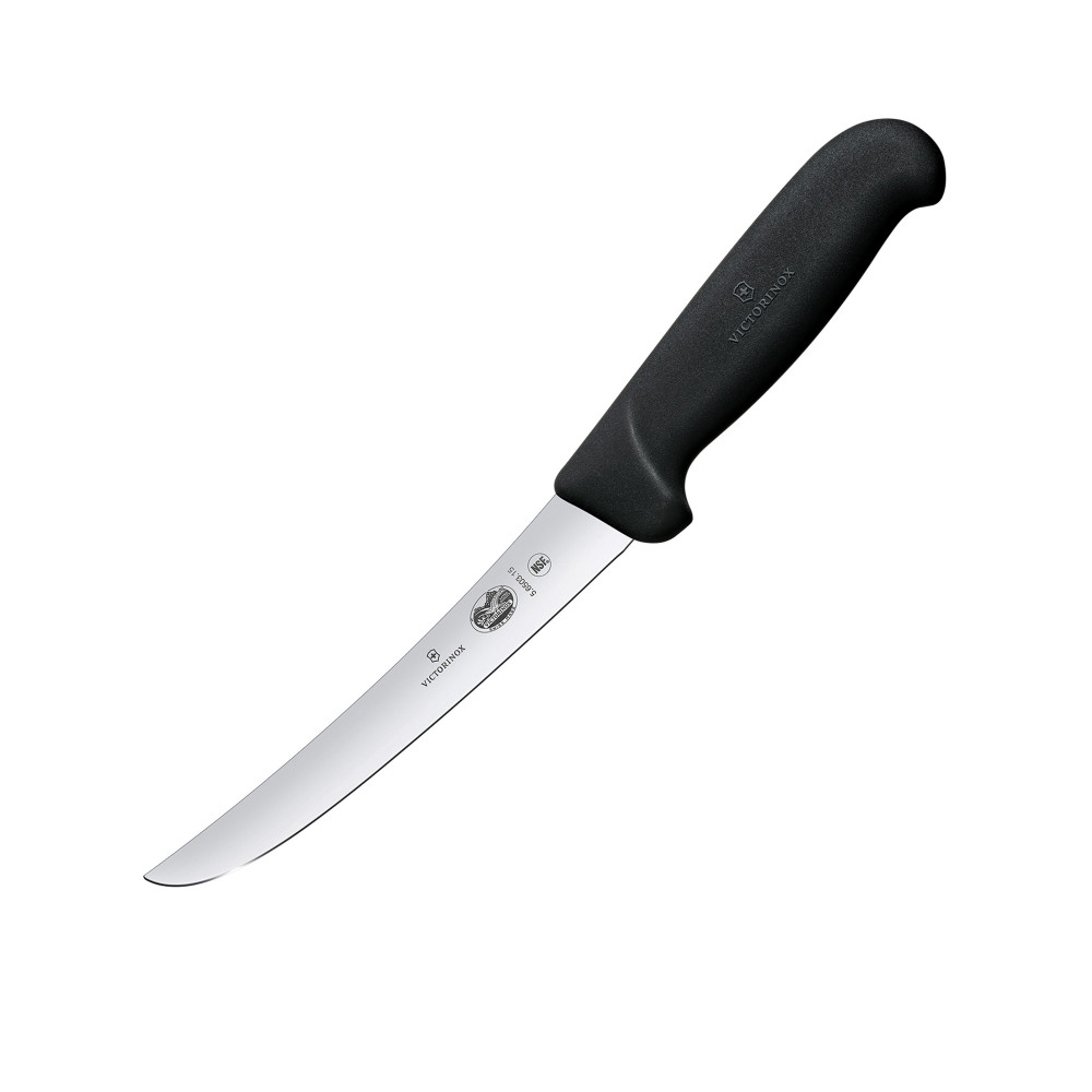 Victorinox Curved Wide Blade Boning Knife 15cm Black