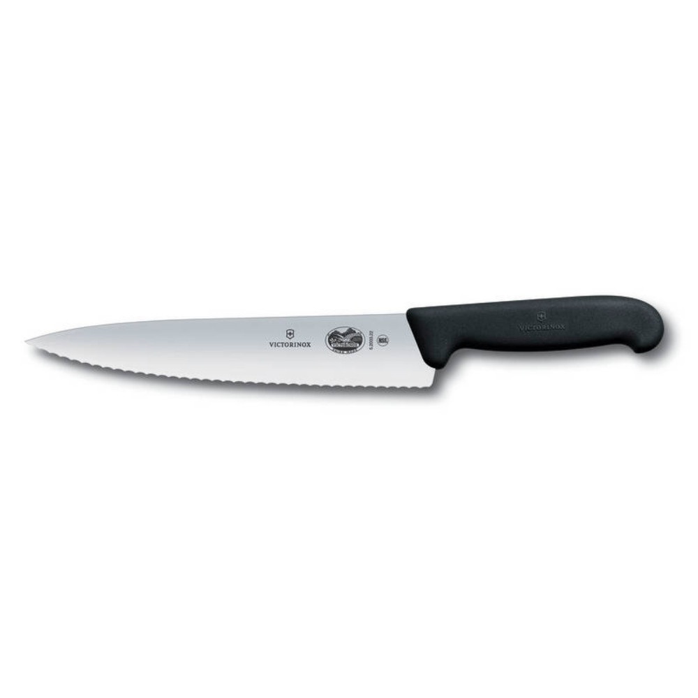 Victorinox Fibrox Cooks-Carving Knife Wavy Edge 19cm 