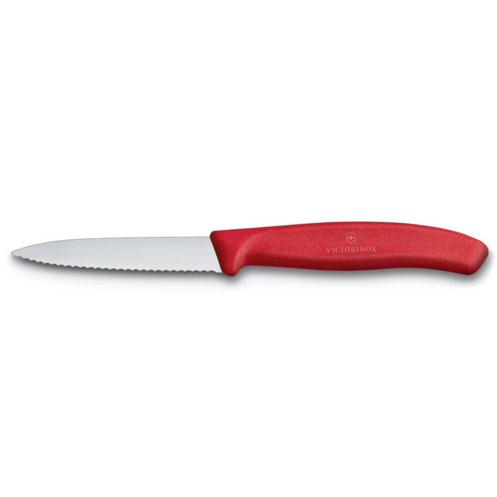 Victorinox Swiss Classic Paring Knife Wavy Edge 8cm Red