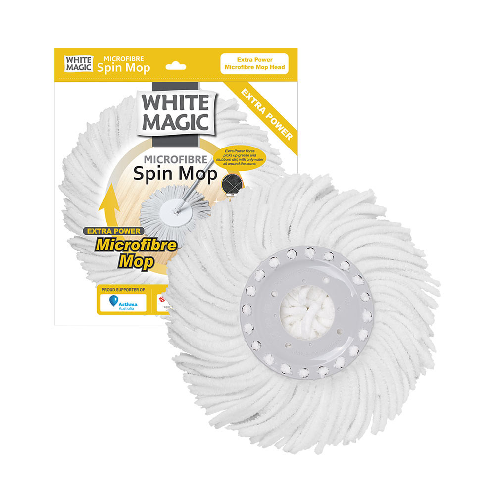 White Magic Spin Mop Extra Power Replacement Mop Head