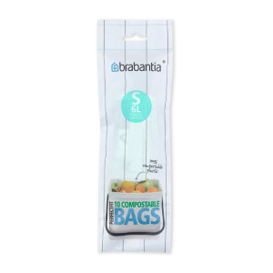 Brabantia PerfectFit Compostable Bin Liner Code S 10 Bags