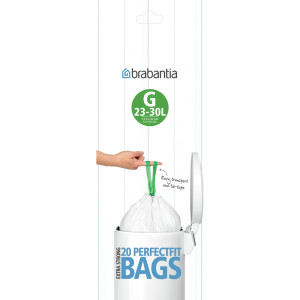 Brabantia Perfectfit Bin Liners Code G 23-30 Litre 20 Bags 