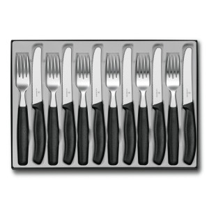 Victorinox 12 Piece Cutlery Set Black