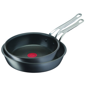 Tefal Jamie Oliver Cooks Classic Induction Non-Stick Hard Anodised Twin Pack Frypan Set
