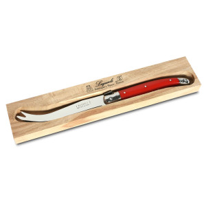 Laguiole Andre Verdier Debutant Polished Cheese Knife Red